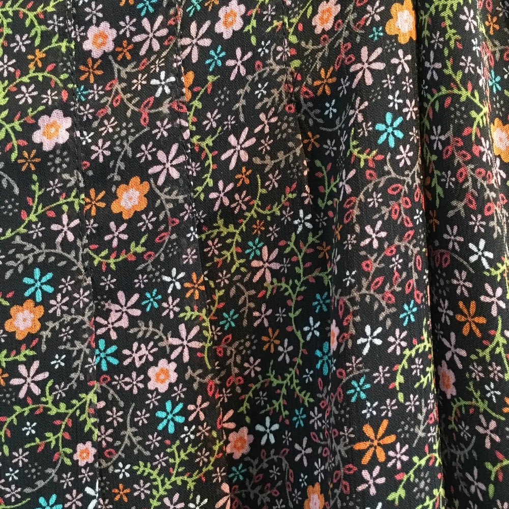 Black floral tank dress.
